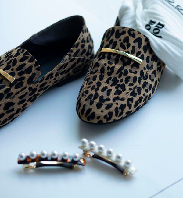 NOLLEY'S「レオパードスエードスリッパローファー」|ローファー|