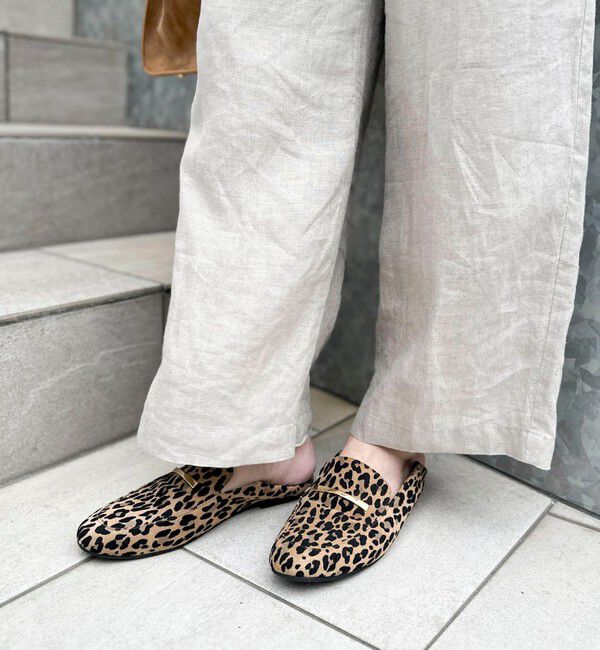 NOLLEY'S「レオパードスエードスリッパローファー」|ローファー|