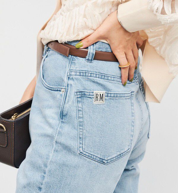 Rie Miller「【RM denim】センタープレスハイウエストパンツ」|デニム|