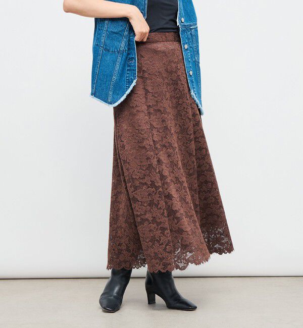 NOLLEY'S「ウォッシャブルレースマーメイドスカート」|スカート|