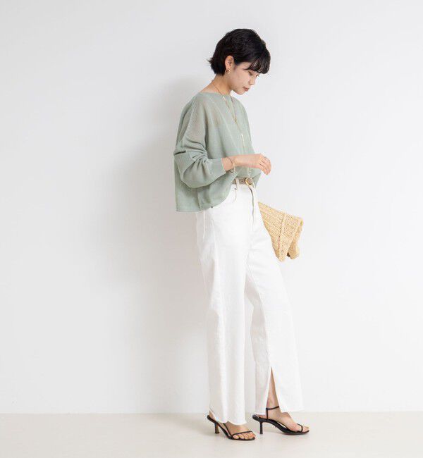 NOLLEY'S「《手洗い可能》ドライメッシュショートプルオーバーニット」|ニット・セーター|