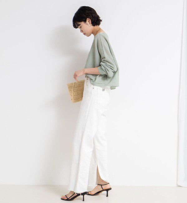 NOLLEY'S「《手洗い可能》ドライメッシュショートプルオーバーニット」|ニット・セーター|