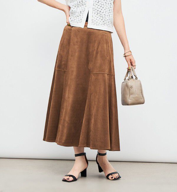 NOLLEY'S「《セットアップ対応》ウォッシャブルストレッチスエードフレアスカート」|フレア|