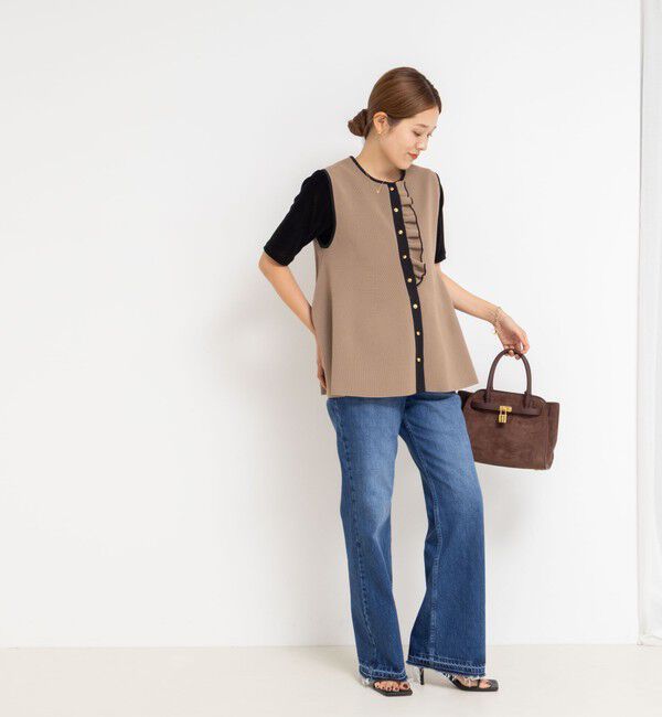 NOLLEY'S「【追加】《手洗い可能》フリル付きペプラムベスト」|ベスト・ジレ|