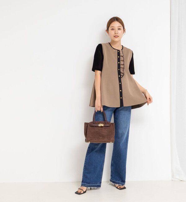 NOLLEY'S「【追加】《手洗い可能》フリル付きペプラムベスト」|ベスト・ジレ|