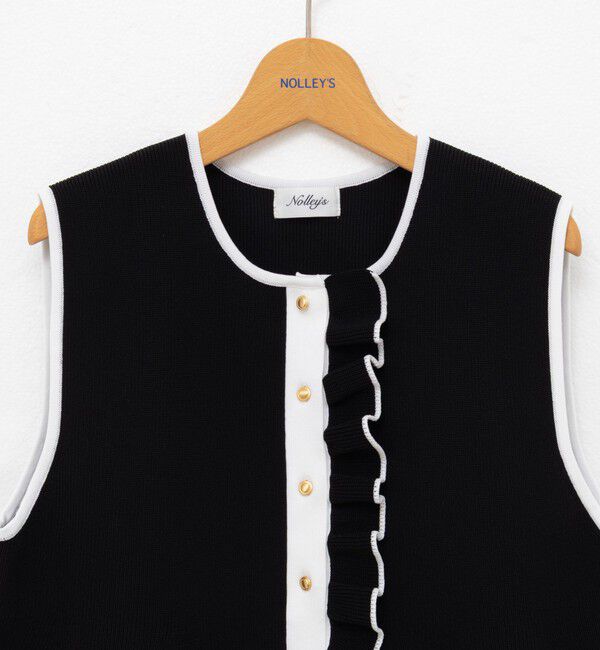 NOLLEY'S「【追加】《手洗い可能》フリル付きペプラムベスト」|ベスト・ジレ|