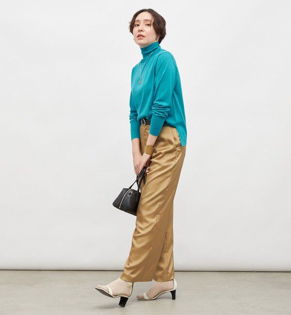 NOLLEY'S「《手洗い可能》《アンサンブル対応》18G天竺ハイネックプルオーバーニット」|ニット・セーター|