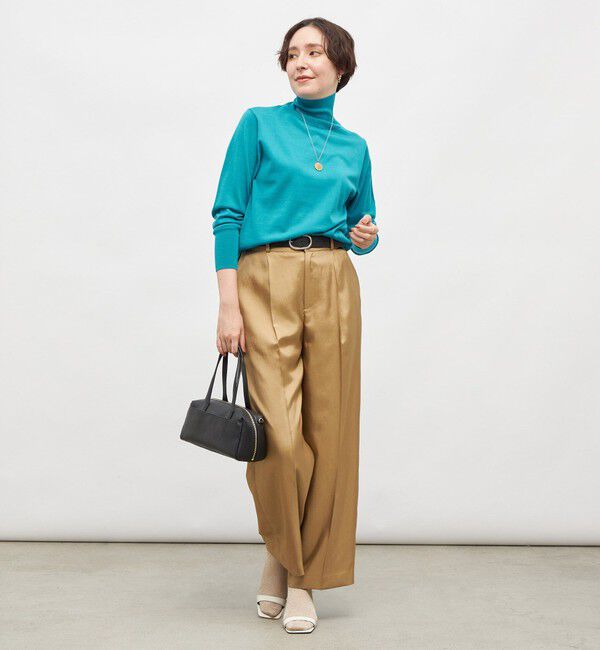 NOLLEY'S「《手洗い可能》《アンサンブル対応》18G天竺ハイネックプルオーバーニット」|ニット・セーター|