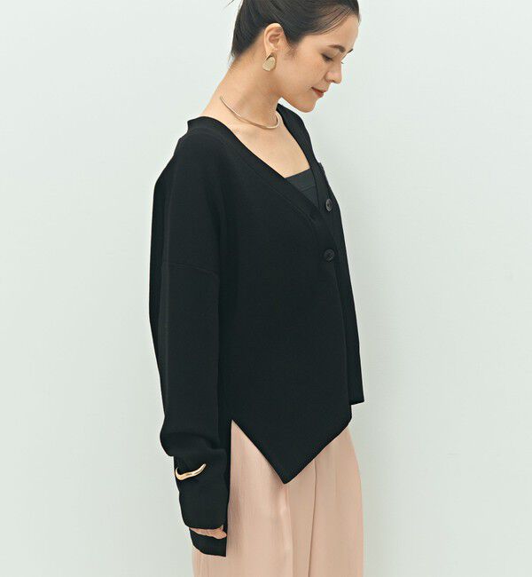 NOLLEY'S「《手洗い可能》レタードVネックニットカーディガン」|カーディガン|
