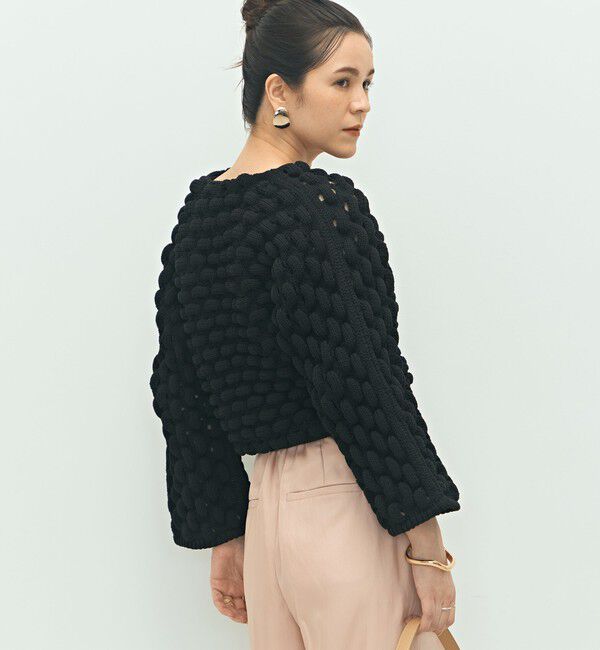 Laraaji「《手洗い可能》3D柄ボレロカーディガン」|カーディガン|
