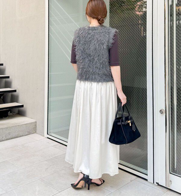 NOLLEY'S sophi「ウォッシャブルレザーサテンギャザースカート」|スカート|