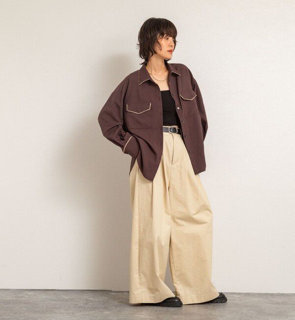 MAQWEL「【MAQWEL/マクウェル】ウォッシャブルタックワイドパンツ」|その他|