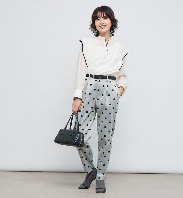 NOLLEY'S「ウォッシャブル配色パイピングブラウス」|シャツ・ブラウス|