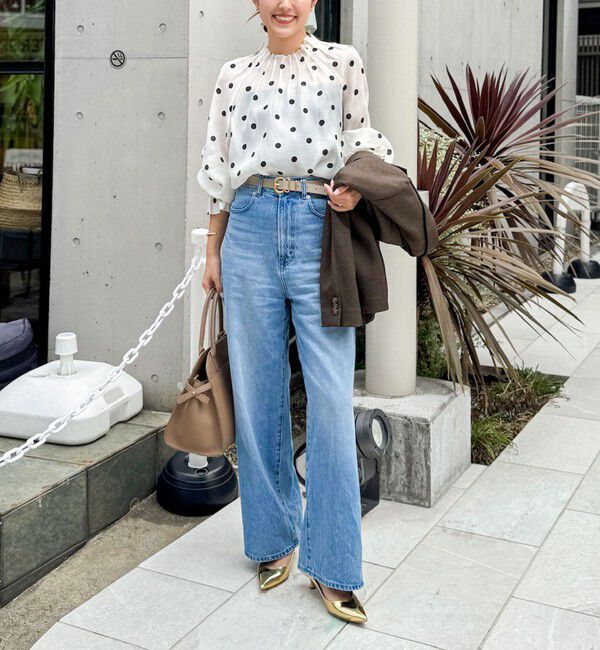 NOLLEY'S「ウォッシャブルピンタックドットプリントブラウス」|シャツ・ブラウス|