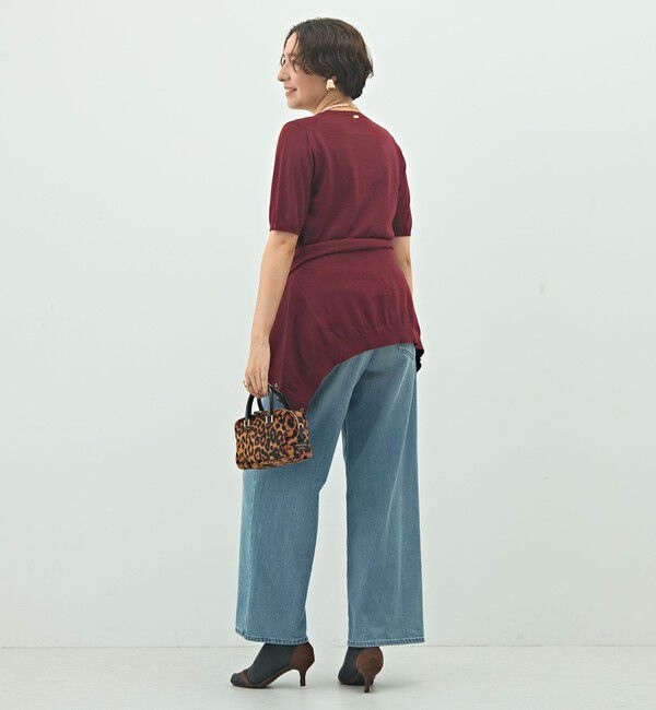 NOLLEY'S sophi「《アンサンブル対応》《手洗い可能》ウール100％5分袖プルオーバーニット」|ニット・セーター|