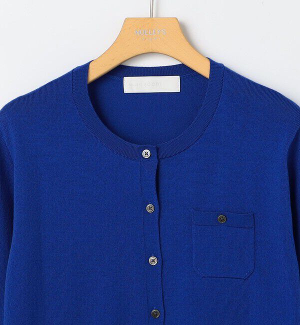 NOLLEY'S sophi「《アンサンブル対応》《手洗い可能》ウール100クルーネックカーディガン」|カーディガン|