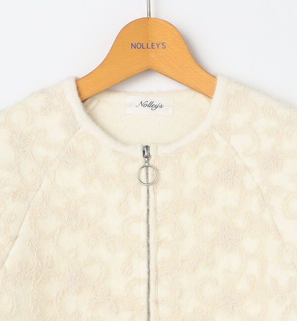 NOLLEY'S「レースコンビニットブルゾン」|カーディガン|