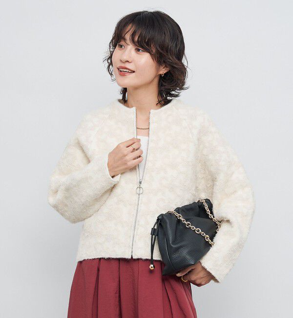 NOLLEY'S「レースコンビニットブルゾン」|カーディガン|