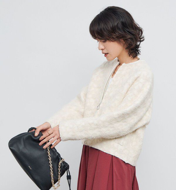 NOLLEY'S「レースコンビニットブルゾン」|カーディガン|