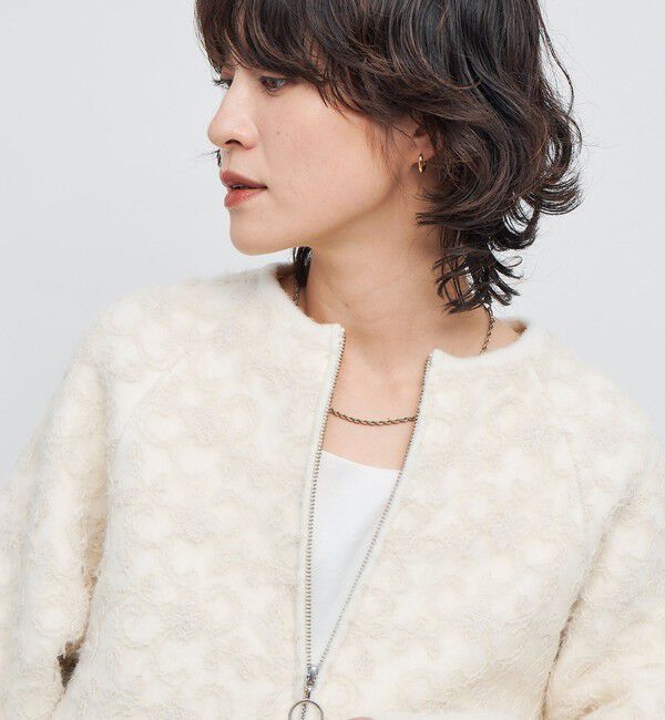 NOLLEY'S「レースコンビニットブルゾン」|カーディガン|