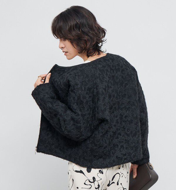 NOLLEY'S「レースコンビニットブルゾン」|カーディガン|