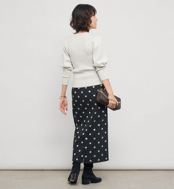 NOLLEY'S「《手洗い可能》リブパフスリーブプルオーバーニット」|ニット・セーター|