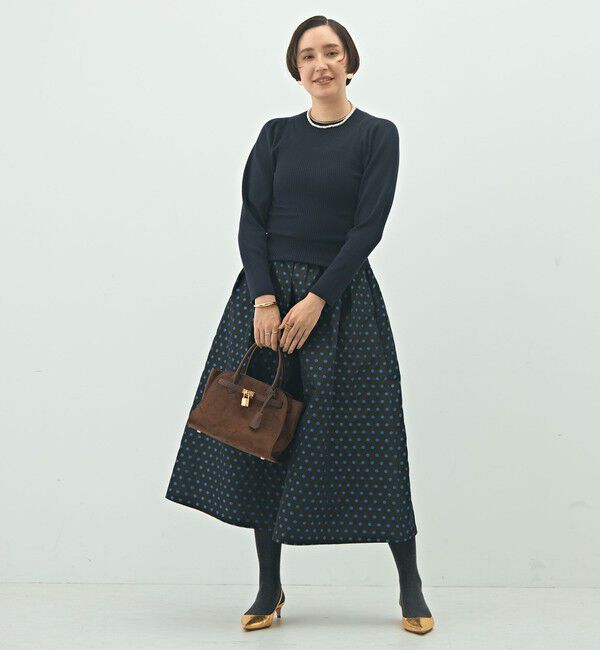 NOLLEY'S「《手洗い可能》リブパフスリーブプルオーバーニット」|ニット・セーター|