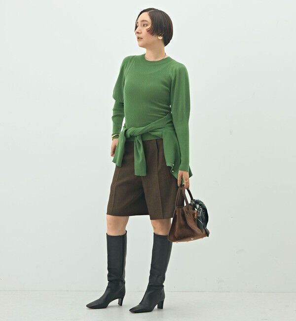 NOLLEY'S「《手洗い可能》リブパフスリーブプルオーバーニット」|ニット・セーター|