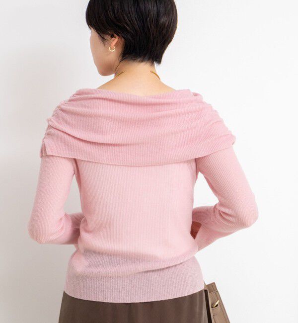 NOLLEY'S sophi「カシミヤ混ガーゼ風リブオフショルプルオーバーニット」|ニット・セーター|