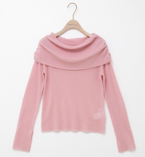 NOLLEY'S sophi「カシミヤ混ガーゼ風リブオフショルプルオーバーニット」|ニット・セーター|