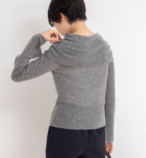 NOLLEY'S sophi「カシミヤ混ガーゼ風リブオフショルプルオーバーニット」|ニット・セーター|