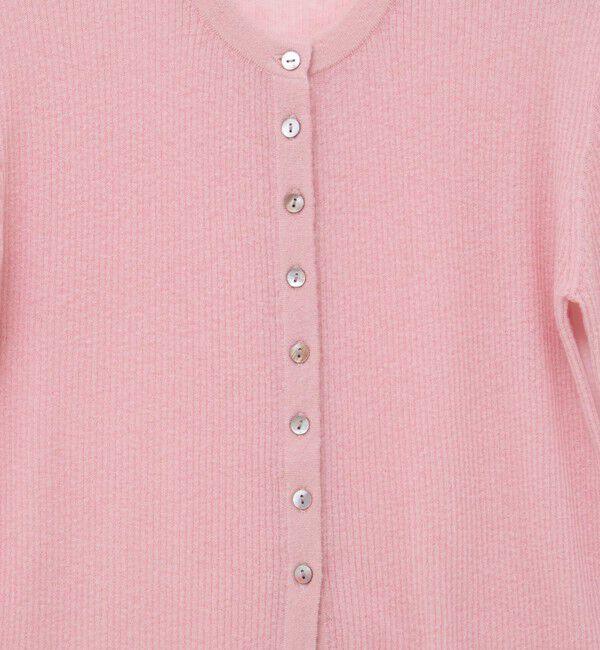 NOLLEY'S sophi「カシミヤ混ガーゼ風リブクルーネックミディ丈カーディガン」|カーディガン|