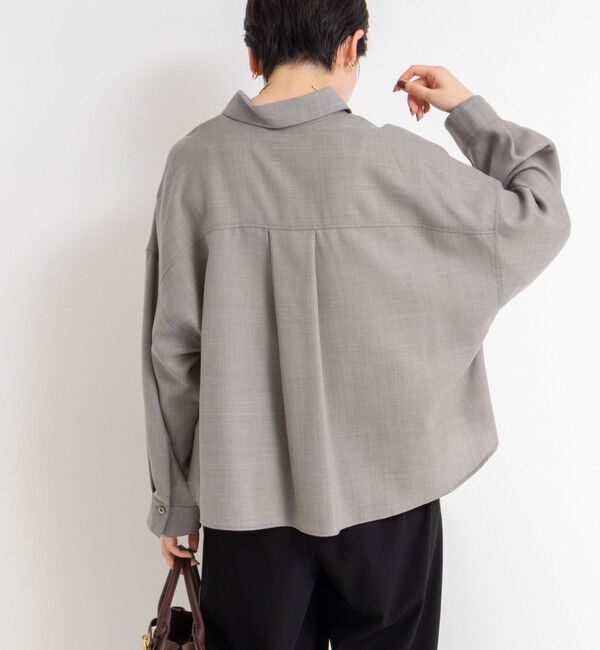 NOLLEY'S sophi「ウォッシャブルウール混ビエラショートシャツ」|シャツ・ブラウス|