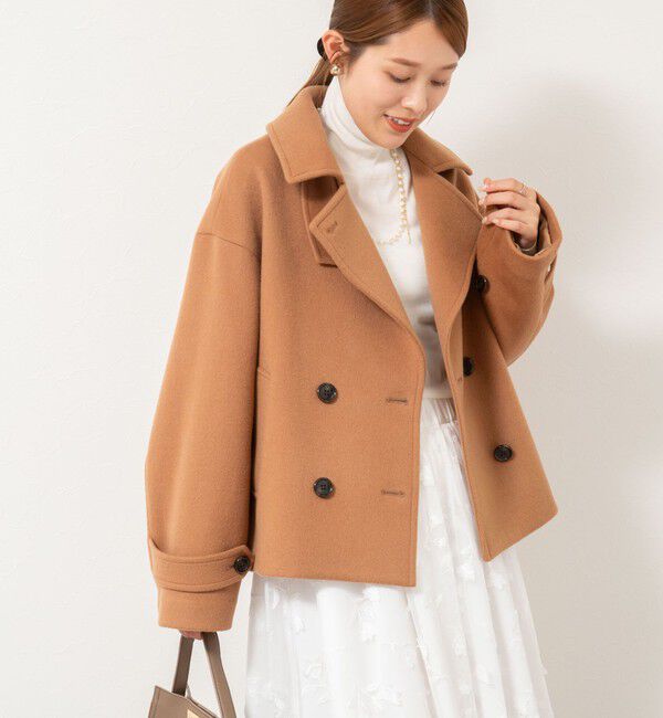 NOLLEY'S「ウールカシミヤダブルブレストコート」|ピーコート|