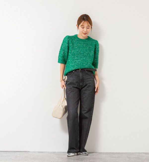 NOLLEY'S「モヘアスパンコール半袖ニット」|ニット・セーター|