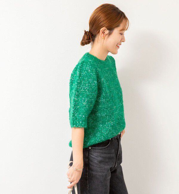 NOLLEY'S「モヘアスパンコール半袖ニット」|ニット・セーター|