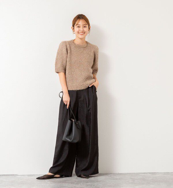 NOLLEY'S「モヘアスパンコール半袖ニット」|ニット・セーター|