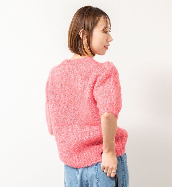 NOLLEY'S「モヘアスパンコール半袖ニット」|ニット・セーター|