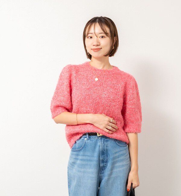 NOLLEY'S「モヘアスパンコール半袖ニット」|ニット・セーター|