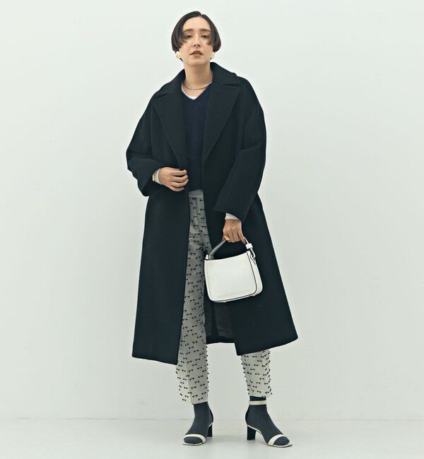 NOLLEY'S「《セットアップ対応》ウォッシャブルリボンジャガードタックテーパードパンツ」|その他|