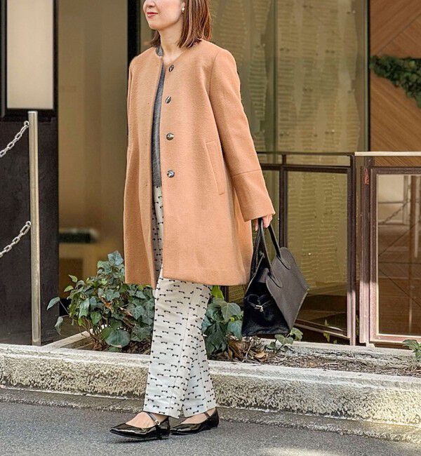 NOLLEY'S「《セットアップ対応》ウォッシャブルリボンジャガードタックテーパードパンツ」|その他|