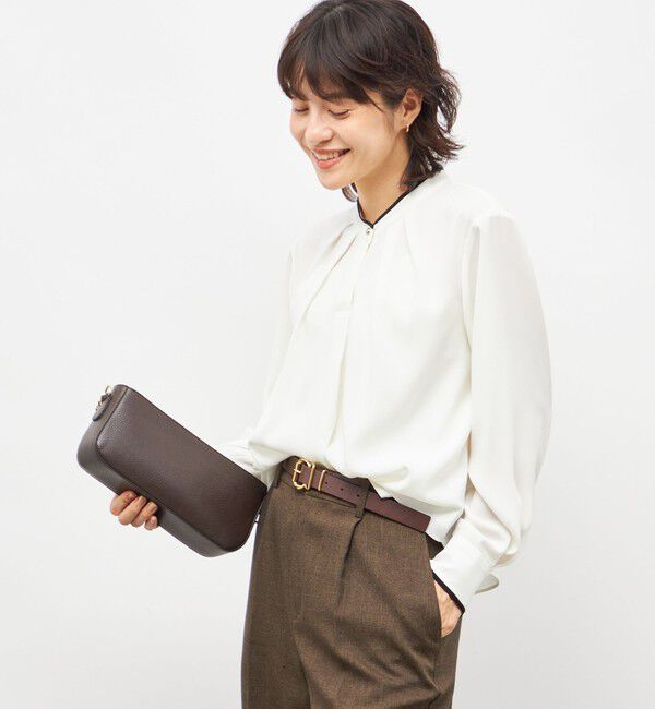 NOLLEY'S「ウォッシャブルストレッチジョーゼットボウタイ風ブラウス」|シャツ・ブラウス|