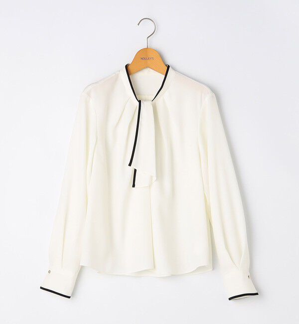 NOLLEY'S「ウォッシャブルストレッチジョーゼットボウタイ風ブラウス」|シャツ・ブラウス|