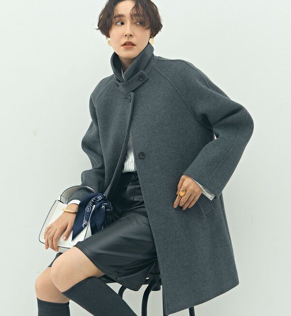 NOLLEY'S sophi「ステンカラー2WAYハーフコート」|ステンカラーコート|