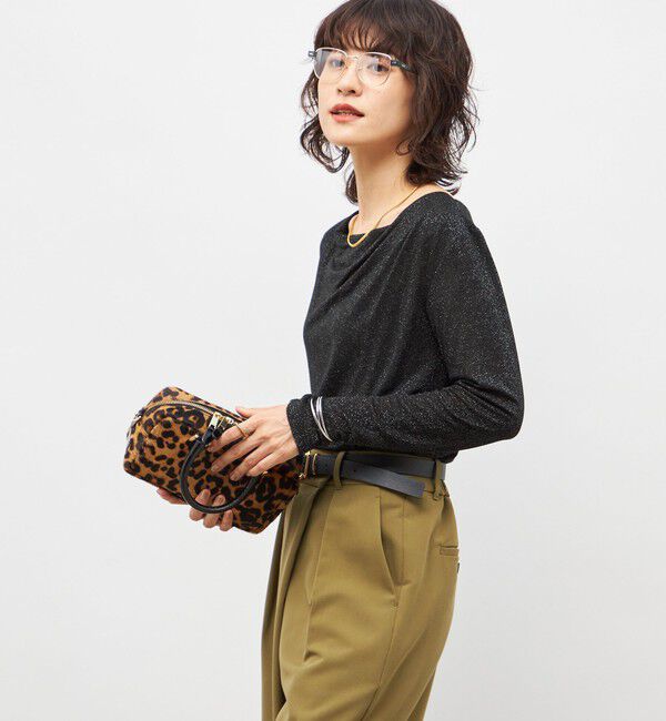 NOLLEY'S sophi「ウォッシャブルカシミヤシルクシアーラメドレープロンT」|Tシャツ・カットソー|