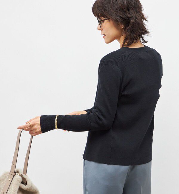 NOLLEY'S sophi「《アンサンブル対応》《手洗い可能》カシミヤ混リブVネックカーディガン」|カーディガン|