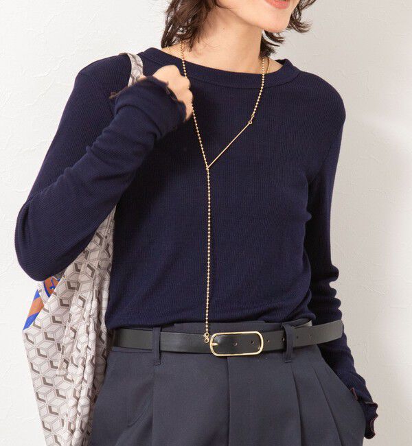 NOLLEY'S「MY STANDARD ウォッシャブルリブクルーネックロンT」|Tシャツ・カットソー|