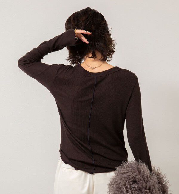 NOLLEY'S「MY STANDARD ウォッシャブルリブクルーネックロンT」|Tシャツ・カットソー|