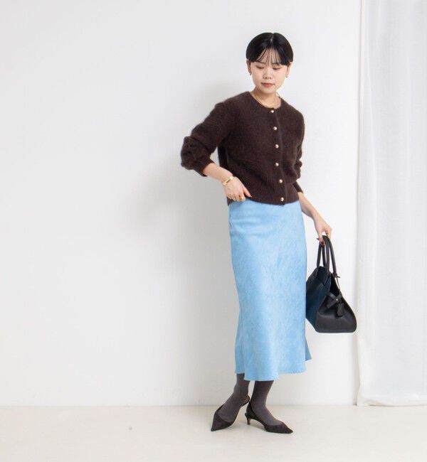 NOLLEY'S sophi「ヘアリーメタル釦クルーネックカーディガン」|カーディガン|
