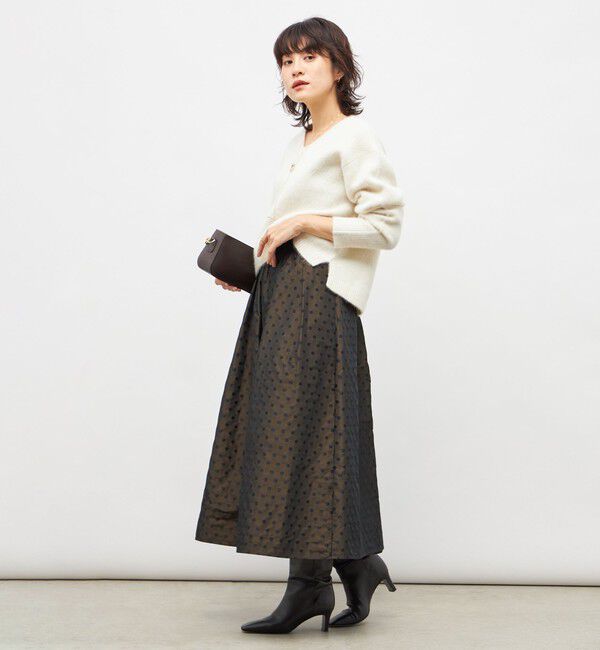 NOLLEY'S「《手洗い可能》ヘアリーストレッチVネックプルオーバーニット」|ニット・セーター|